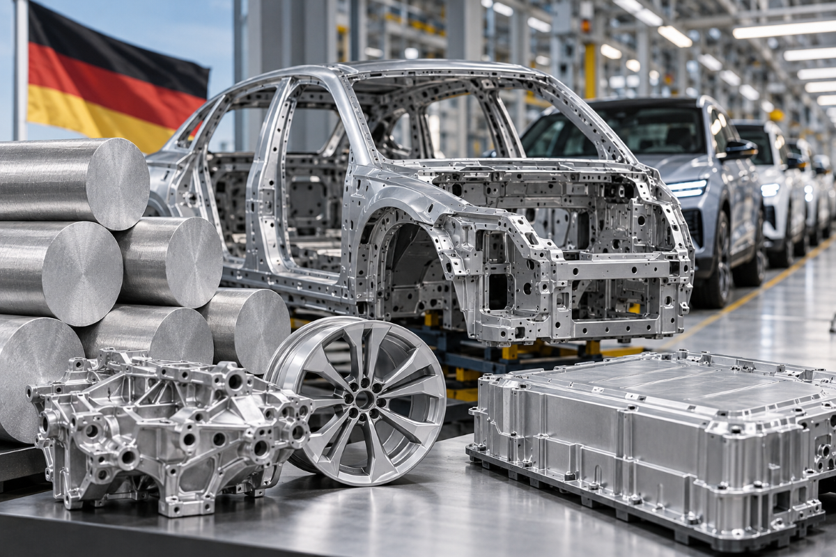 Germany’s automotive industry drives 32.8% of aluminium consumption as EV production rises 23%, led by Volkswagen, BMW & Mercedes-Benz