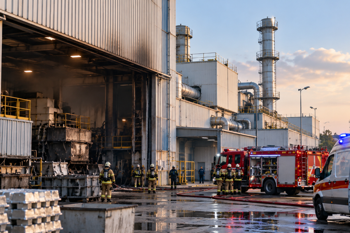 Türkiye aluminium factory explosion injures two workers in Sakarya