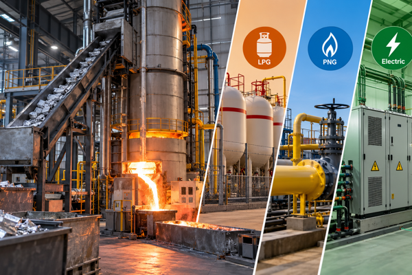 A should-cost analysis of an aluminium tower furnace in India: Comparing the economics of LPG, PNG, and electric energy sources