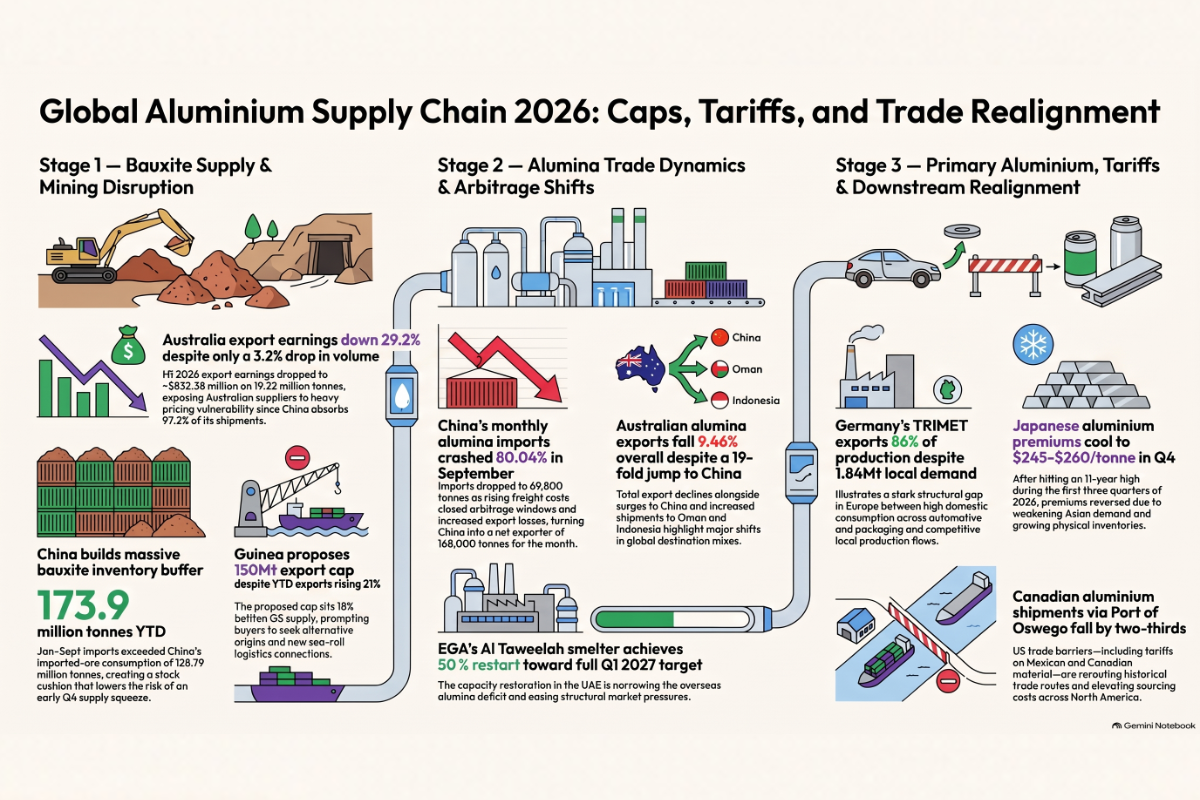 AL Circle Analysis Guinea’s 150Mt bauxite cap, China’s import swings, US tariffs draw aluminium Q426_