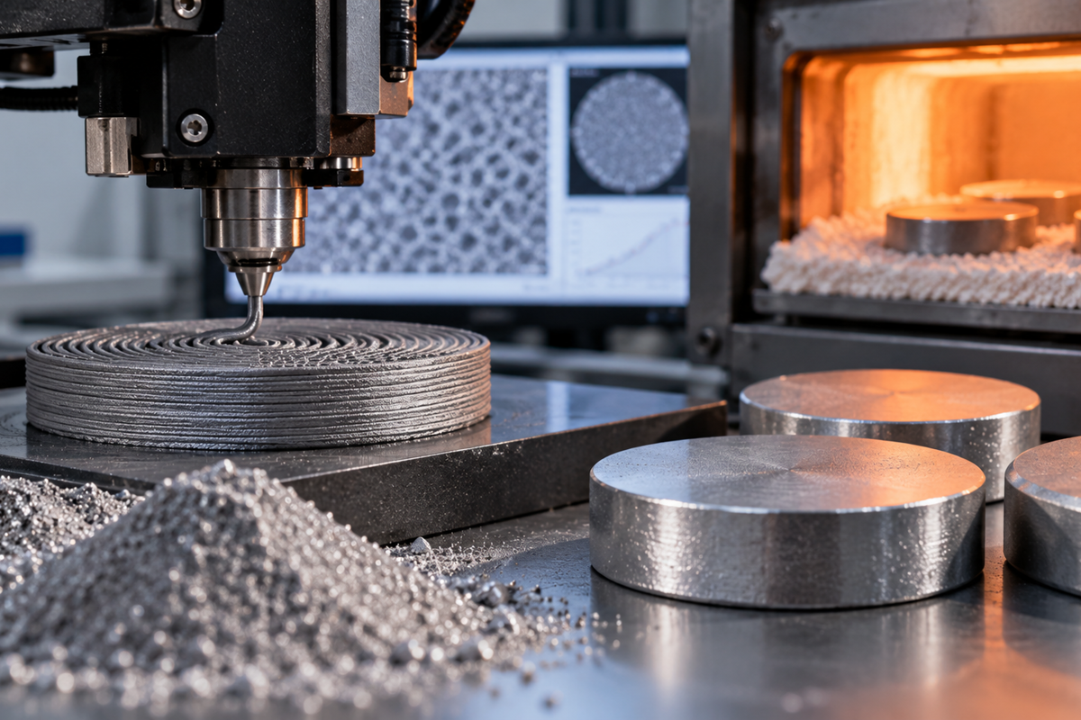 Solvent-free process pushes extrusion-printed aluminium close to full density