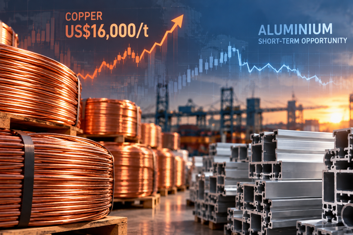 Copper’s $16,000 target contrasts with a cautious aluminium outlook, says Navneet Damani